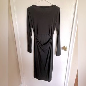 Aritzia Wilfred Free Cut-Out Midi Knit Dress Size Medium